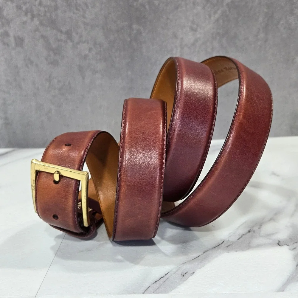 Arden Leather Co Harness Leather Belt Mens 48 Brown Classic Heritage Work